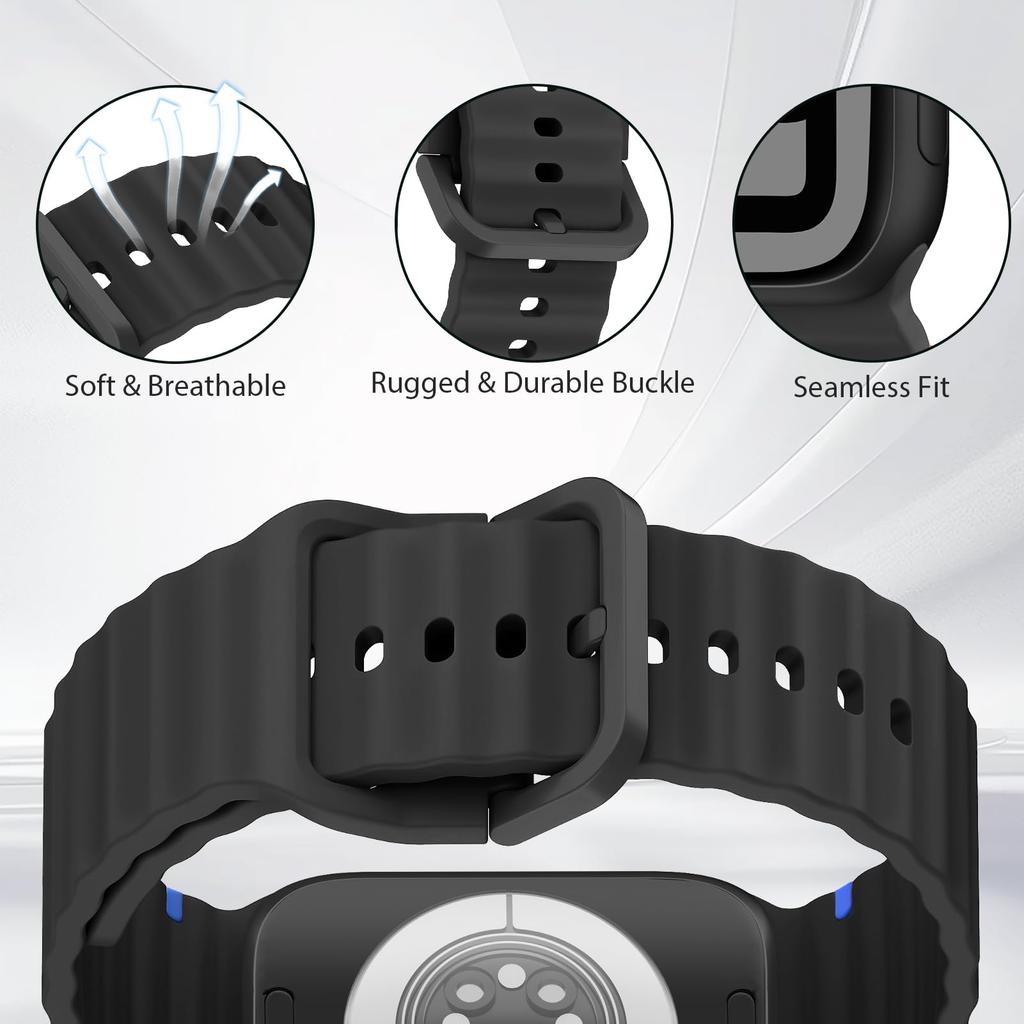 Silicone strap For Apple watch Band 44mm 40mm 49mm 46mm 45mm 42mm Sport Correas Bracelets iWatch series 11 10 9 8 7 SE ultra2 3