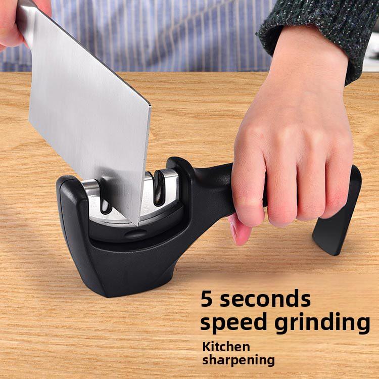 304 Three-stage Knife Sharpener Manual Household Fast Knife Sharpener Handheld Kitchen Multifunctional Kitchen Knife Diamond Sharpening Stone