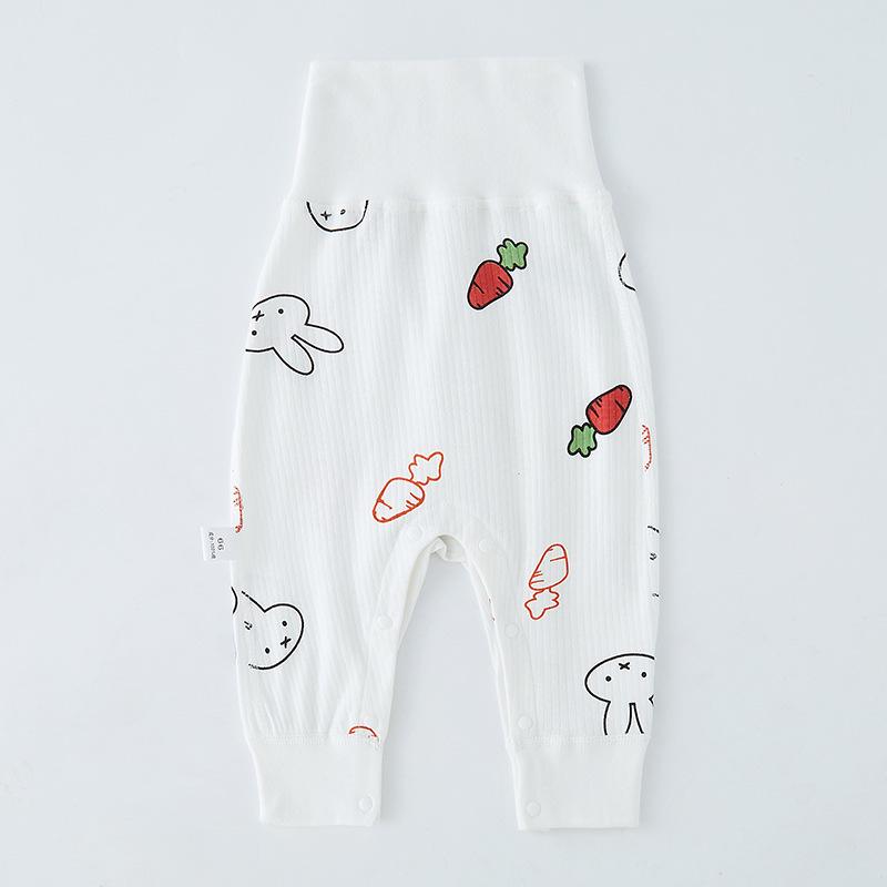 

Детские штанишки с высокой талией и застежкой-кнопкой в области промежности - Защита животика для новорожденных, Идеальны для весны и осени 66