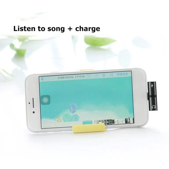 Mini Portable 8Pin Headphone Jack Adapter Charge Audio Converter for iPhone