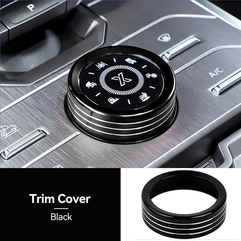 For Jetour Traveler 2024 Central Control Knob Decorative Ring Aluminum Alloy Frame Stickers Interior Auto Accessories