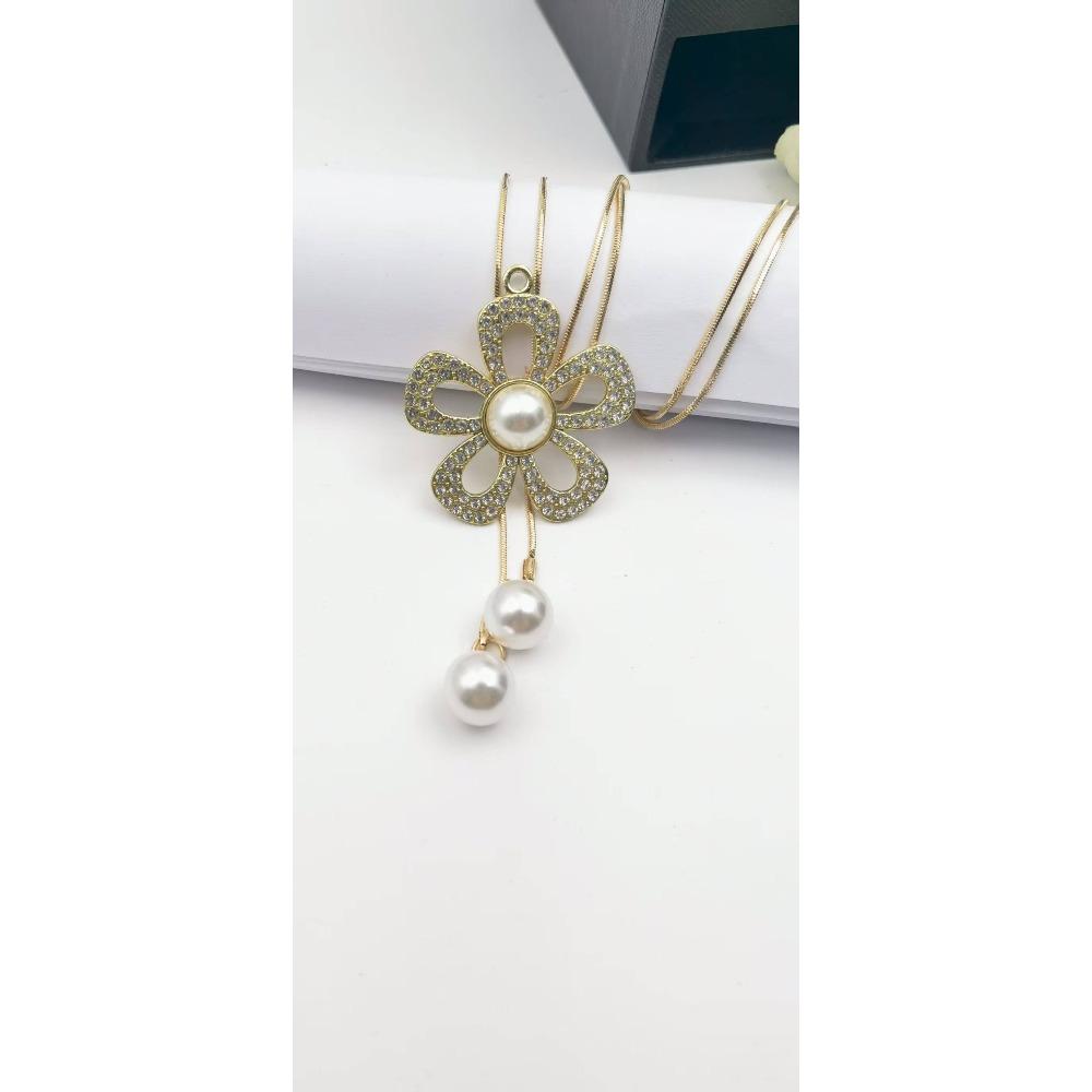 Sweater Chain Long Necklace Light Luxury High Sense Versatile Fringed Jewelry Accessories Pendant