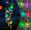 Solar Windspiel Lichter Außen Wasserdicht LED Farbwechsel Kolibri Schmetterling Fee Hängelichter Terrasse Garten Hof Dekoration