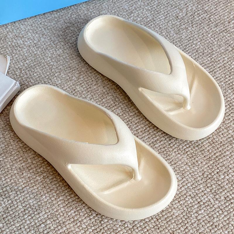 Flip-flops women's summer new beach pinch slippers women's heightening non-slip outer wear seaside