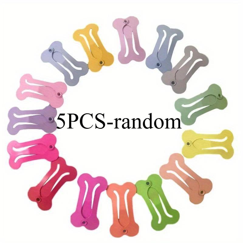 

5Pcs/lot Cute Dog Hairpin Colorful Bone Shape Hairpin Pet Small Dogs Hair Clips for Chihuahua Pug Grooming Dog Accessories