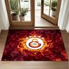Galatasaray FC Design Crystal Velvet Rug Soft Decorative Mat for Bedroom Entrance