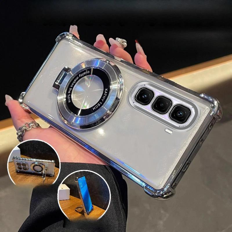 For Infinix Note50Pro Deksel Luksus Plating Stativ Støtsikkert Gjennomsiktig Deksel For lnfinix Hot50ProPlus 50i 40Pro 50S smart10 9 8 SPARKGo