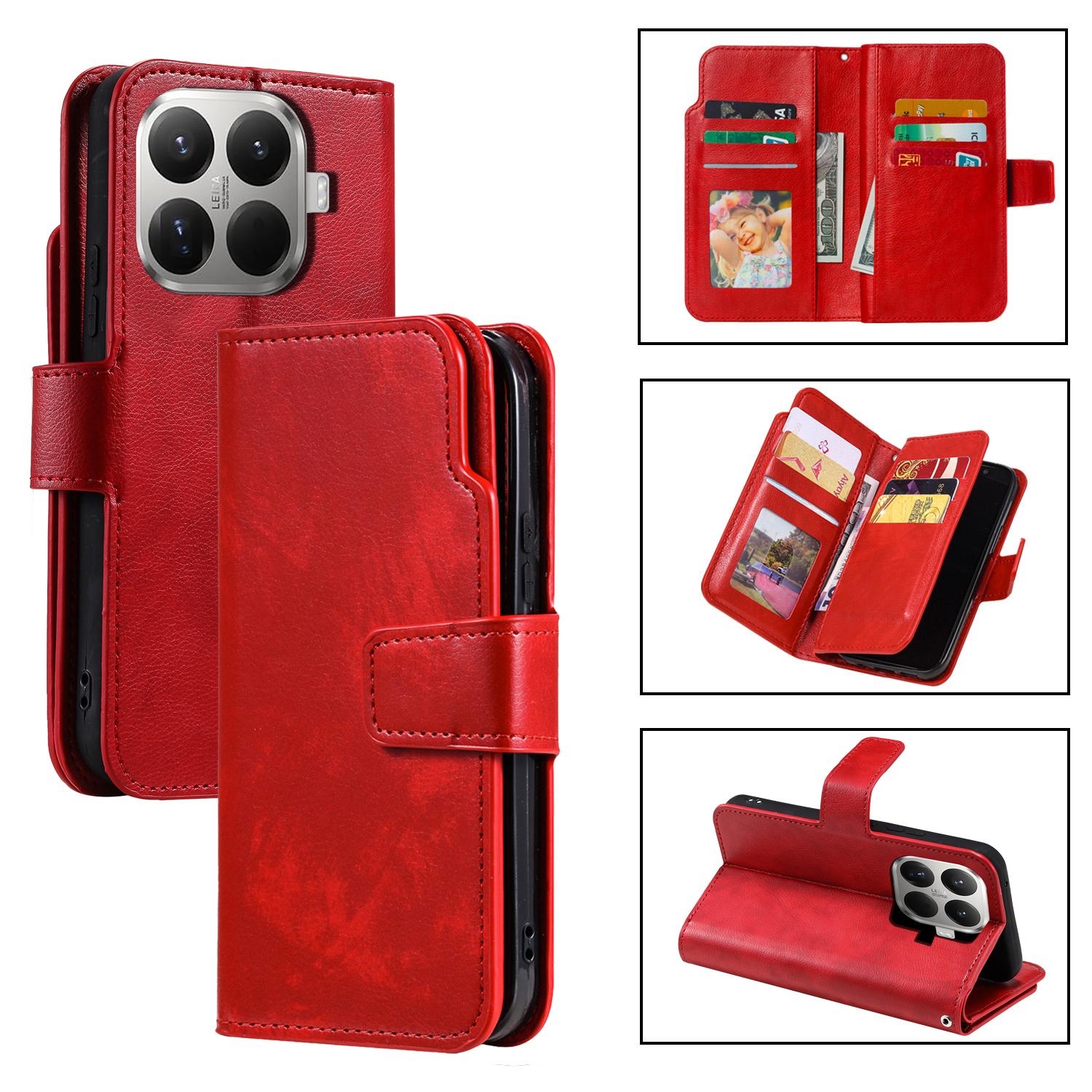 iPhone PU Leather Business Flip Wallet Case Shockproof Magnetic Fashion Mobile Phone Case красный
