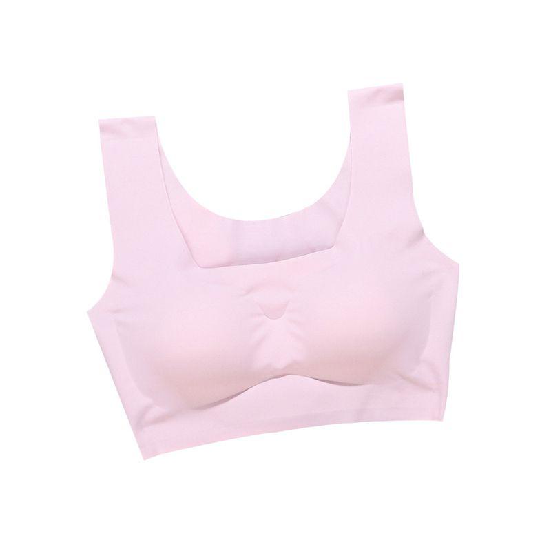 Seamless Plus Size Padded Sports Bra With Breathable Elastic And U Back Design