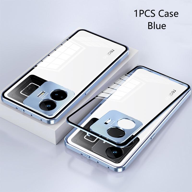 Luxury Case For Realme GT Neo 5 Case For Realme GT3 5G Capa Aluminium Alloy Metal Frame Bumper Tempered Glass Camera 360 Cover