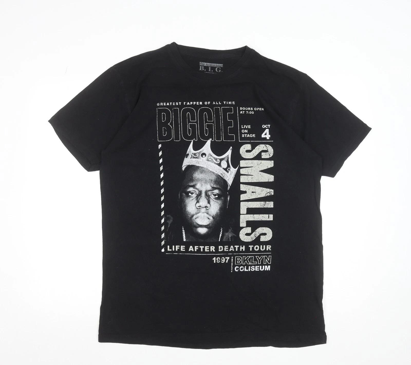 Brooklyn Mint Men s Black XL Biggie Smalls Graphic Music T-Shirt L