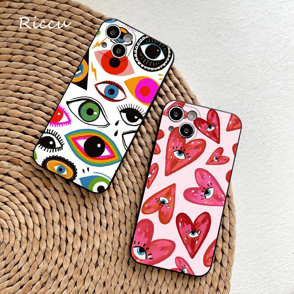 FOR IPhone Blue Nazar Boncuğu Evil Eye Phone Case 14 11 12 Pro 8 7 14 Plus X Pro 14 MAX 13 MINI XR XS 14 Pro Soft Phone Covers