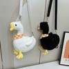 Big white goose oblique span bag New cartoon cute duck shoulder bag Soft cute girl plush doll oblique span bag