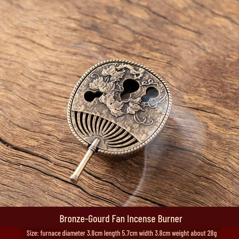 Auspicious Cloud Mini Copper Incense Burner for Indoor Aromatherapy