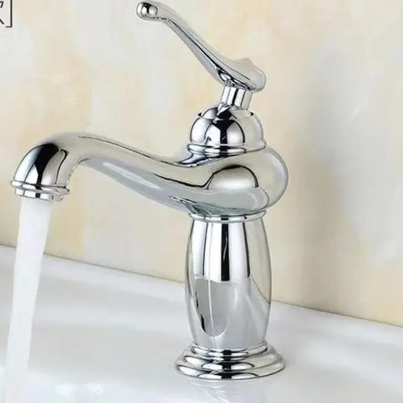Luxury Europe Style Antique Gold Bathroom Basin Faucet Mixers Taps Single Handle Magic Lamp Cold and Hot Water Kitchen Faucet