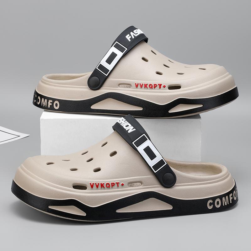 Men's Summer Clogs - Lightweight EVA Beach Sandals, Anti-Slip Breathable Shoes for Garden/Pool/Indoor