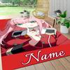 Custom Name "Flame Warrior's Name" Carpet Rug Customizable Soft Washable Anti-Slip Home Living Room Sofa Mats Personalized Rug. 0909149