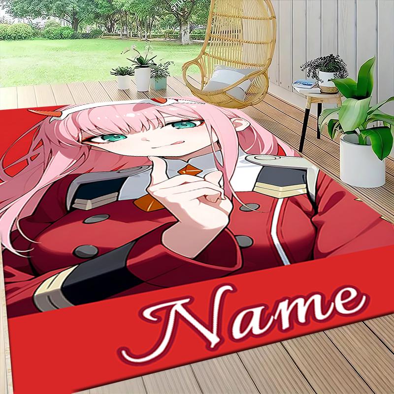 Custom Name "Flame Warrior's Name" Carpet Rug Customizable Soft Washable Anti-Slip Home Living Room Sofa Mats Personalized Rug. 0909149