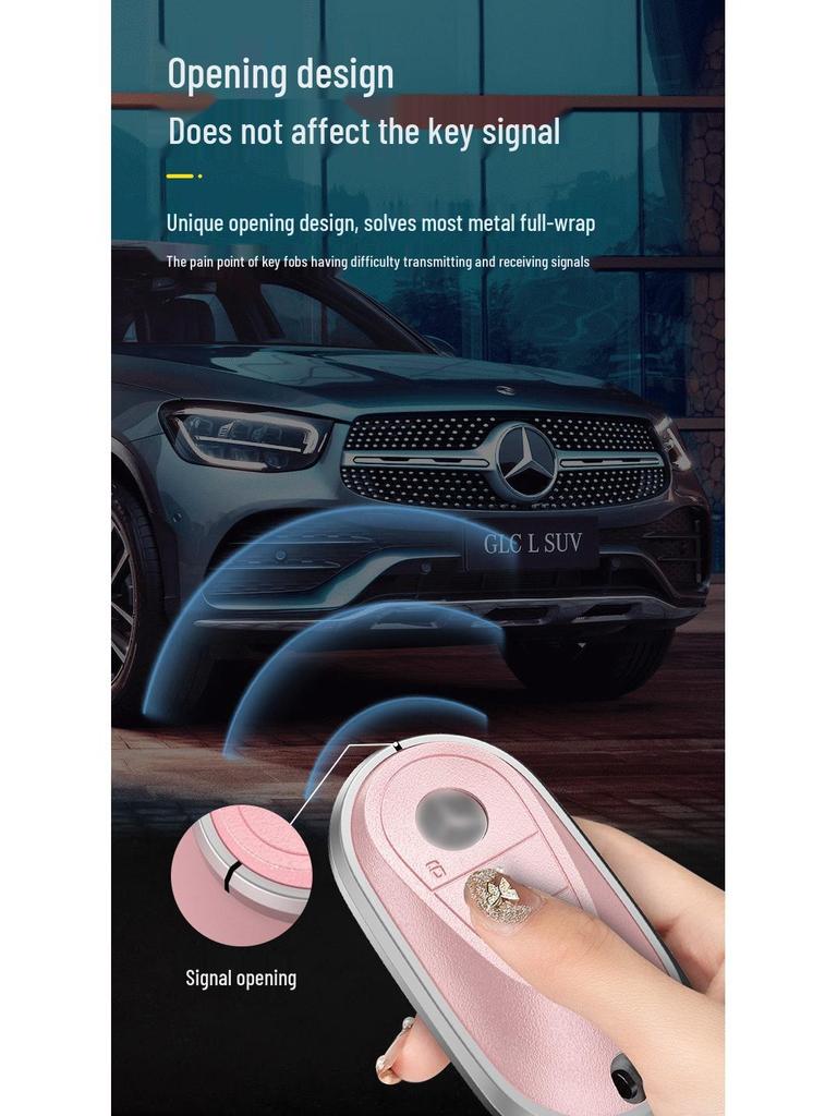 Mercedes Key Fob Protective Case: Fits E300L, C260L, A200L, GLC300L, GLE, and C200L Models