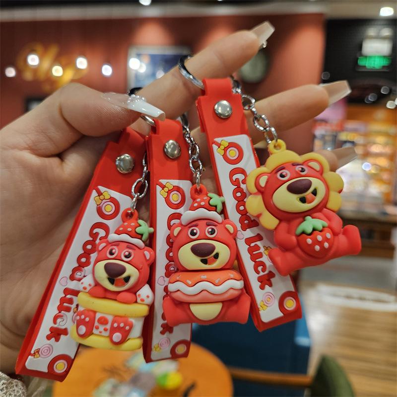 Internet-Berühmtheit Cartoon-Puppe Schlüsselanhänger Taschenanhänger Studentenanhänger Niedlicher PVC-Schlüsselanhänger Paar Auto Schmuck