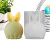 DIY Easter Cute Fat Little Bunny Mold Aromatherapy Candle Rabbit Shaped Gypsum Mold Easter Bunny Candle Casting Mold