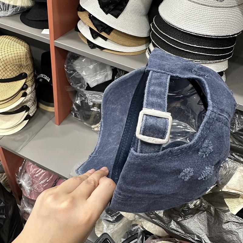 Versatile grinding broken hat covering washed cotton soft top baseball hat women's spring and autumn couple cap showing thin trend
