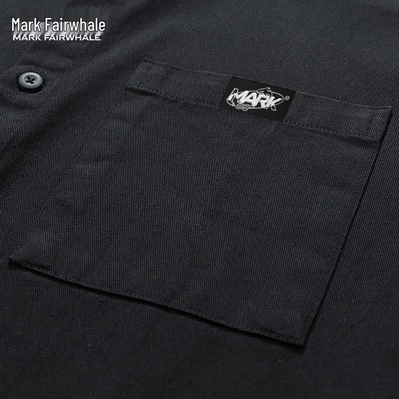 MARK FAIRWHALE Men's Loose Fit Workwear Long Sleeve Shirt