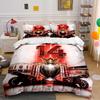 Arsenal Voetbal Trofee Set Beddengoed Dekbedovertrek Set Dekbedovertrek Kussenslopen Woondecoratie (1 * Dekbedovertrek 2 * Kussenslopen, zonder dekbedvulling)