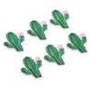 6Pcs Embroidered Patches Cactus Shape Cute Beautiful Covering Breakages Stains Iron On Patches for
