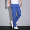 Blugi bărbătești de vară din mătase de gheață, respirabili, elastici, casual, din lyocell, largi, drepți, subțiri, la modă, pantaloni bărbătești