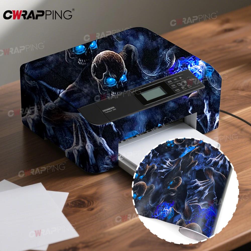 Car Stickers Blue Skull Sticker Car Sticker Vinyl Graffiti Wrap Air Release Decal for Computer Scooter Car Motorcycle Protection