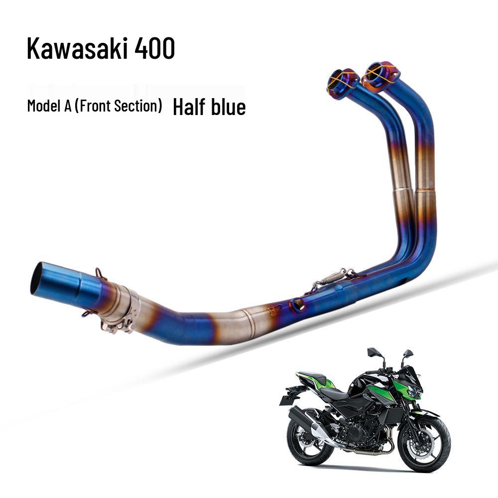 Motorcycle Moped Exhaust Front Section for Z400 - Easy Non-Destructive Installation