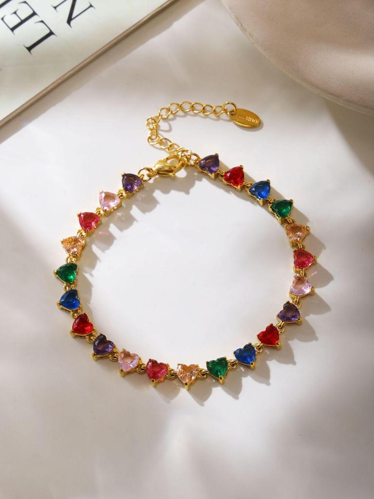 Heart-Shaped 5A Zircon Clavicle Necklace Set - European & American Style Women's Jewelry