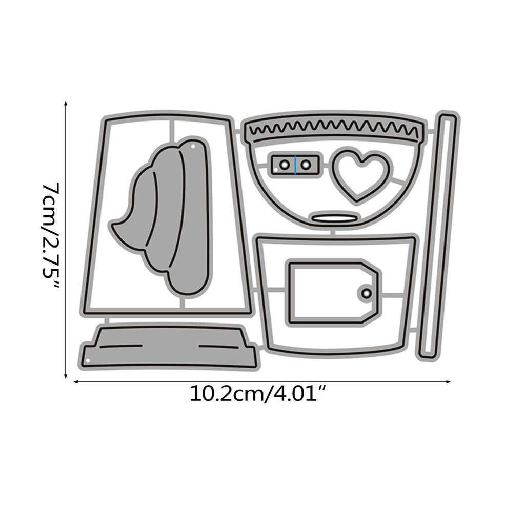 Fashion Cutting Dies Coffee Mug Embossing Stencils Template Moulds for Scrapbook