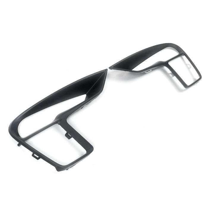 Pair Front Bumper Fog Light Cover Bezel Black Trim Fits Ford Explorer 2018-2020 Car Accessories