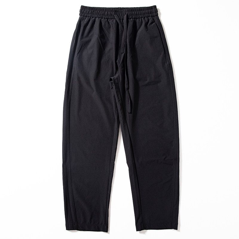 Quick-Drying Pants Men s Summer New Arrival Lightweight Breathable Pure Color Minimalist Casual Pants Thin Pencil Pants Loose Pants Men Black M