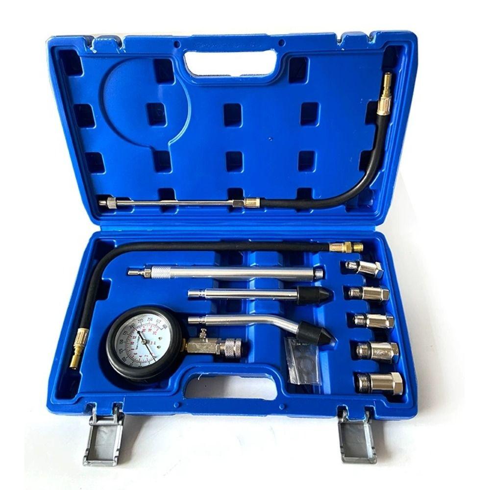 With M10 M12 M14 M16 M18 Car Pressure Gauge Set Professional EngineCompression Meter  Automotive