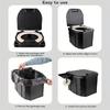 Portable Folding Toilet with PU Seat Cushion Includes Cellphone Holder Toilet Paper Holder Ideal for Camping Hiking and Outdoor