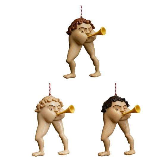 Zadek-Trubka Ozdoba Akryl Středověký Bok Roh Přívěsek Neobvyklý Začátek Konverzace Dárek Historie Sváteční Dekorace