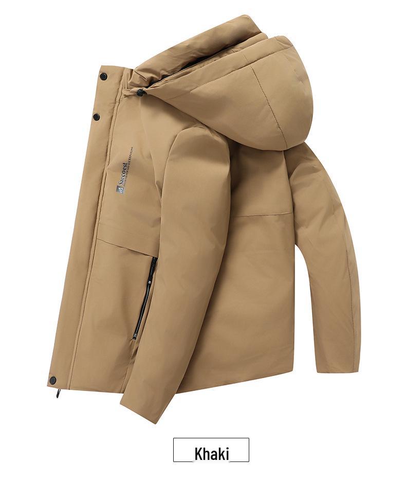 Men's Winter Plus Size Graphene Padded Cotton Hooded Jacket for Middle-Aged & Elderly