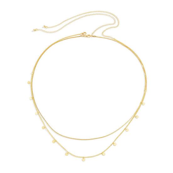 Waist Chain Double Layers Full Luster Dress-up Belly Belt Waist Chain Accessories for Daily