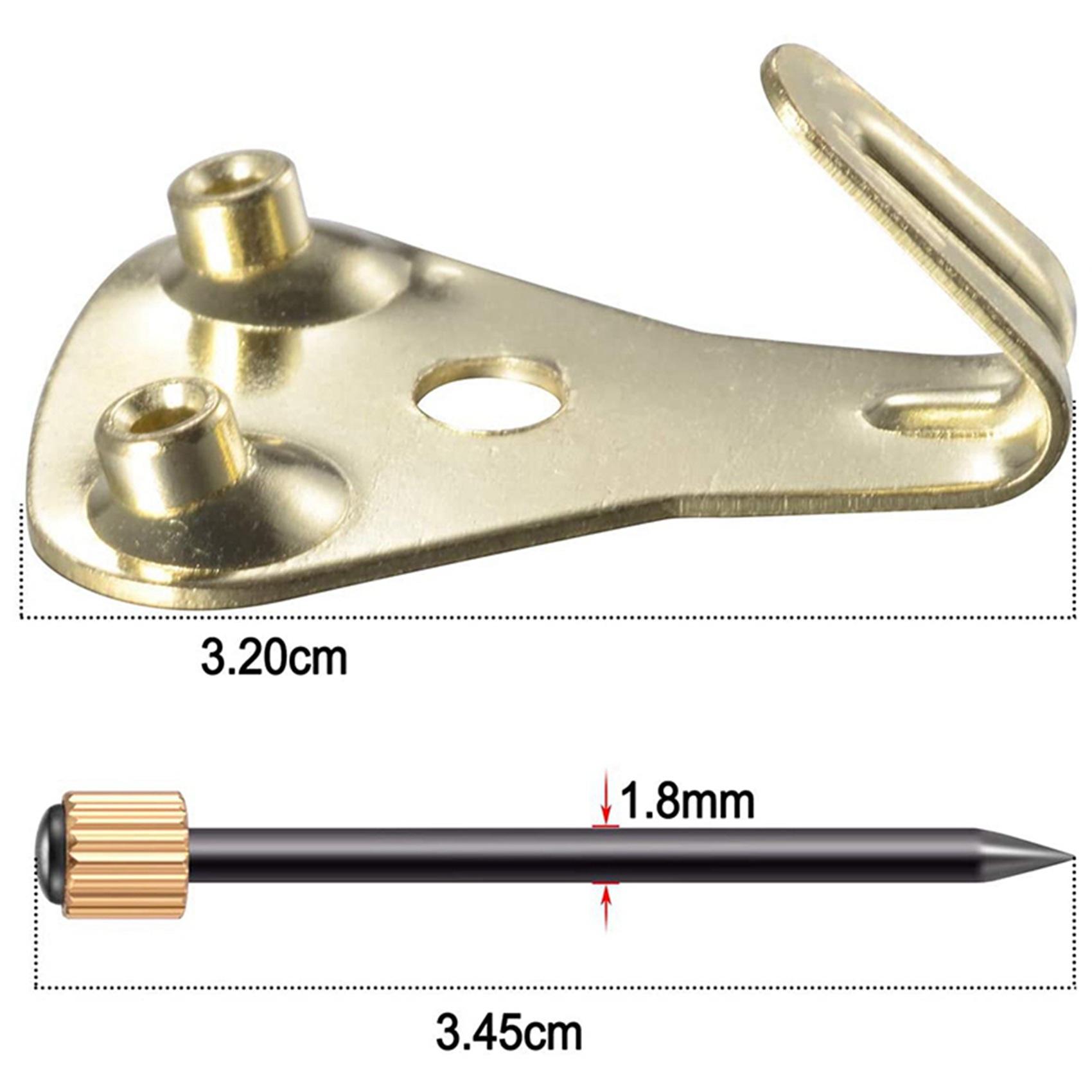 

ABWR-40 Pack 50 Lbs Picture Frame Hangers Hooks With Nails, Heavy Duty Plaster Wall Pro Photo/Heavy Mirror Hanging Kit золотий