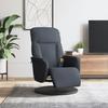 VidaXL Recliner Massage Chair Footrest Dark Grey Velvet 356694