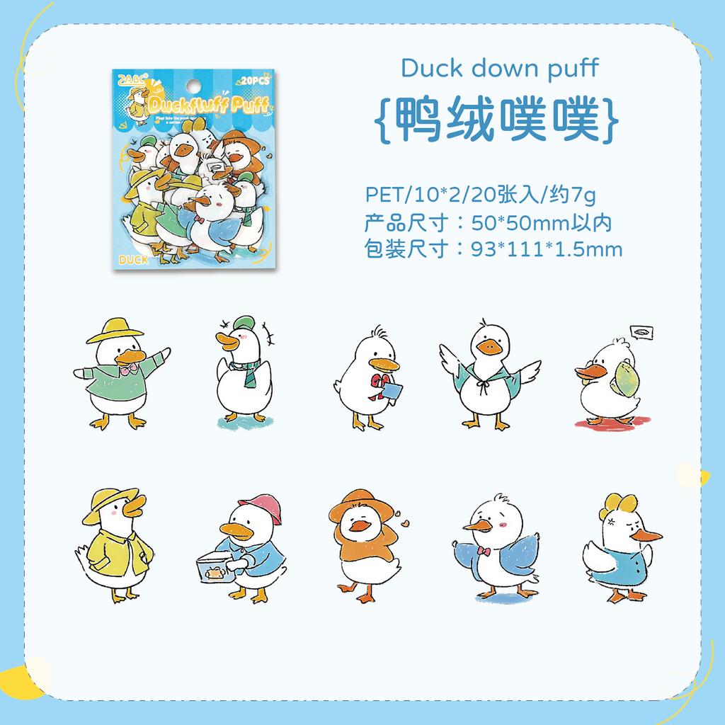 20pcs Fun Animal City Series Kawaii Cartoon PET Stickers Creative Collage DIY Diary Scrapbook Material Stationery Stickers