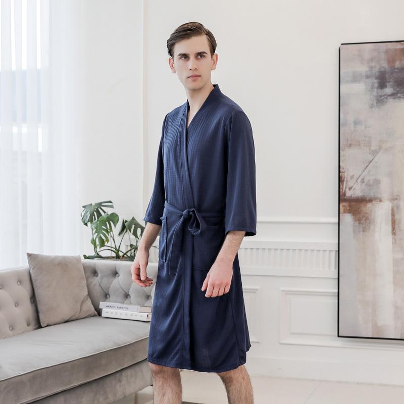 Women's Spring/Summer Lightweight Yukata: Sexy, Quick-Drying, Absorbent, Plus-Size Pajamas Robe