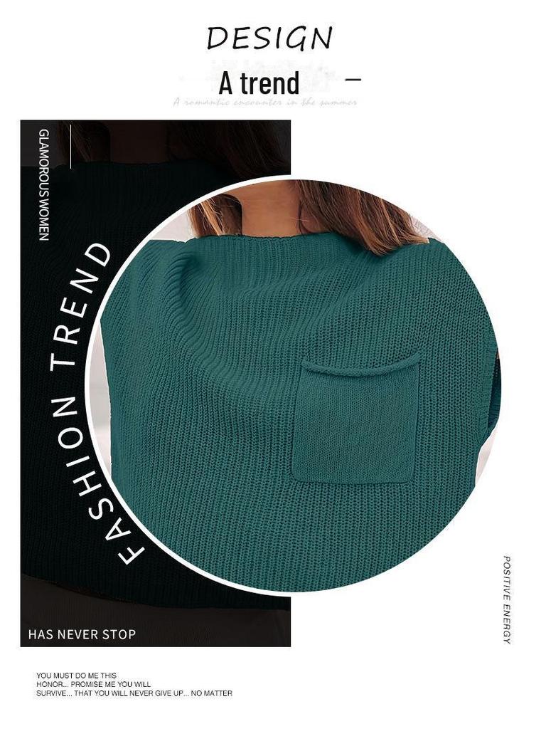 Women's Sleeveless Knitted Pullover: Versatile Round Neck Sweater