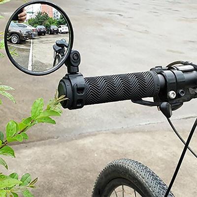 Universal 360 Rotate Adjustable Bicycle Rearview Handlebar Wide-angle Convex Mirror