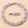 Accessori da Matrimonio a 13 Colori   Bracciale Bangle da Donna Zirconia Cubica Blu Gioielli da Sposa Per Donne Spedizione Gratuita