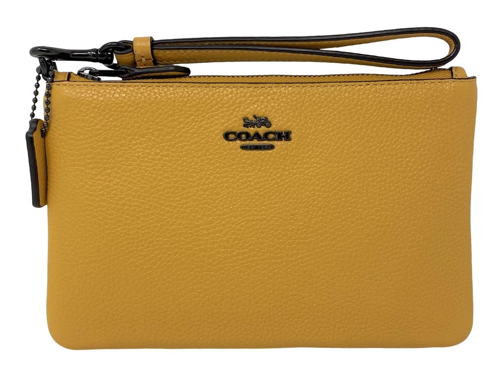Coach Polished Pebble Small Wristlet Honeycomb Style No. 22952, Honeycomb.