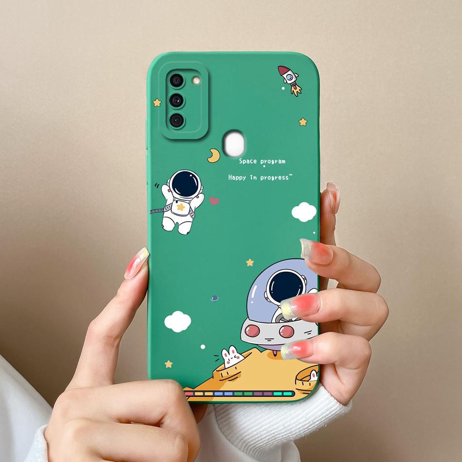 Case For Samsung A11 Flower Soft Liquid Silicone Durable Lens Protection Phone Back Covers For Galaxy A 11 Funda Coque For Woman